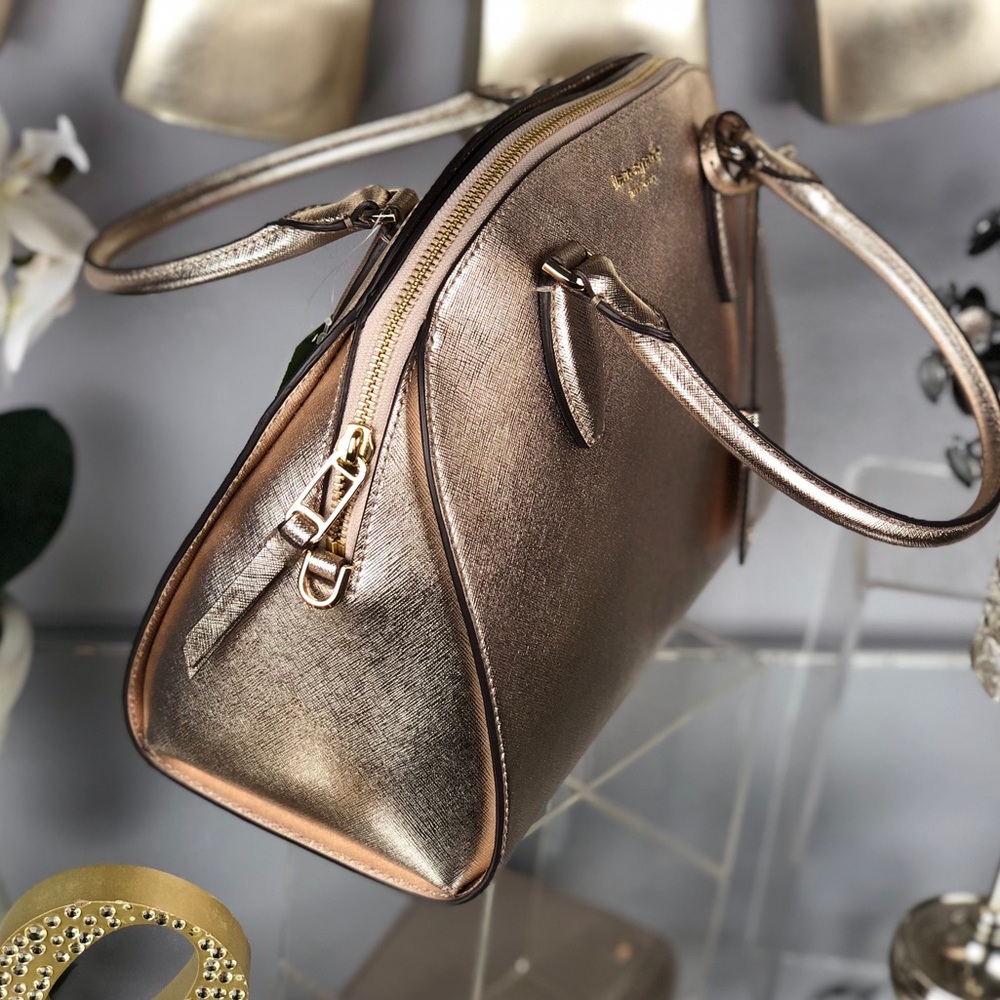 Kate Spade Rose Gold Reiley Large Dome Satchel - Picture 4 of 8
